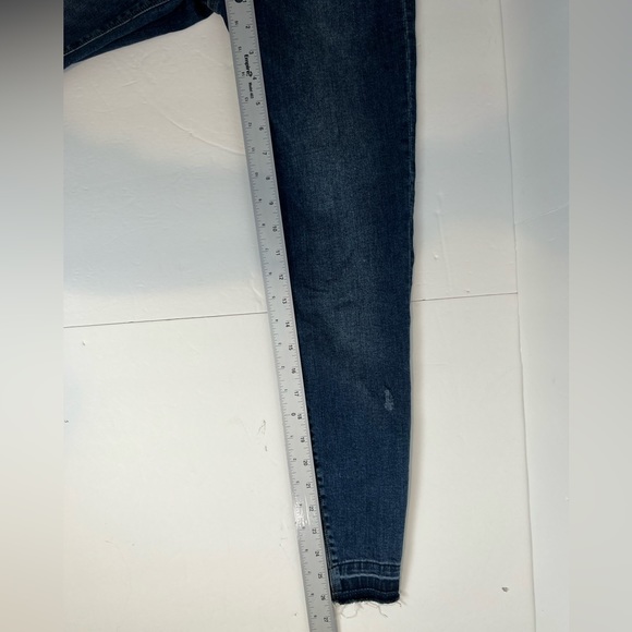 SPANX ANKLE SKINNY Distressed Blue pull-on Jeans Jeggings Size Small - Picture 8 of 11